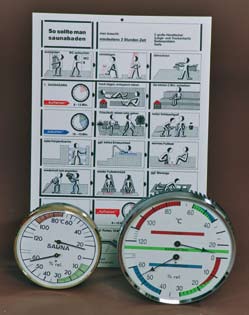 Sauna-Thermo- Hygrometer, Artikel-Nr. 1017, 1013, 663