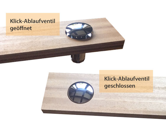 Klick-Ablaufventil